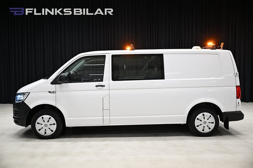 Bild 2 av Volkswagen Transporter DSG 150HK L2|Dubbelhytt|LED|Inredd|Drag|Värmare|Leasbar