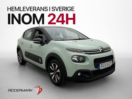 Citroën C3 1.2 82hk 2 Brukare CarPlay Sensorer Lane Assist