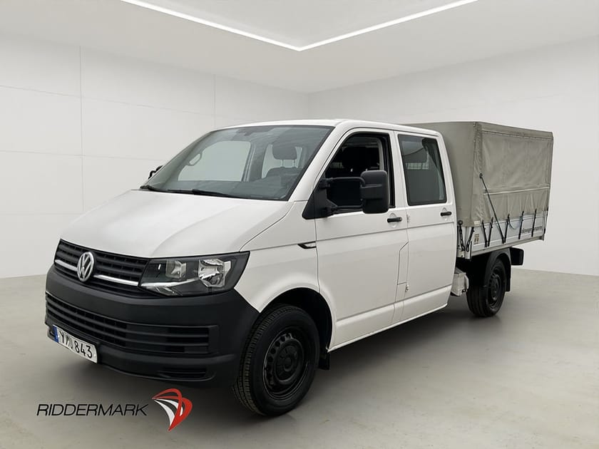 Bild 3 av Volkswagen Transporter Chassi Dubbelhytt Flak Värm Drag B-Kam Moms