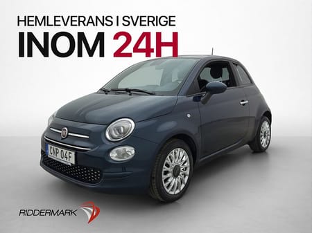 Fiat 500 Hybrid Lounge 70hk Panorama Farthållare Nyservad