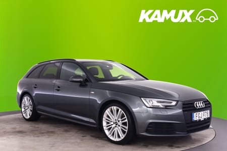 Audi A4 Avant 2.0 TDI 190hk S-Line 19" Skinn Drag Svart Optik