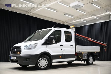 Ford Transit 350 Chassi Dubbelhytt 170HK Dubbelhytt|Kranbil|Flak|Leasbar|NyKamrem|Moms