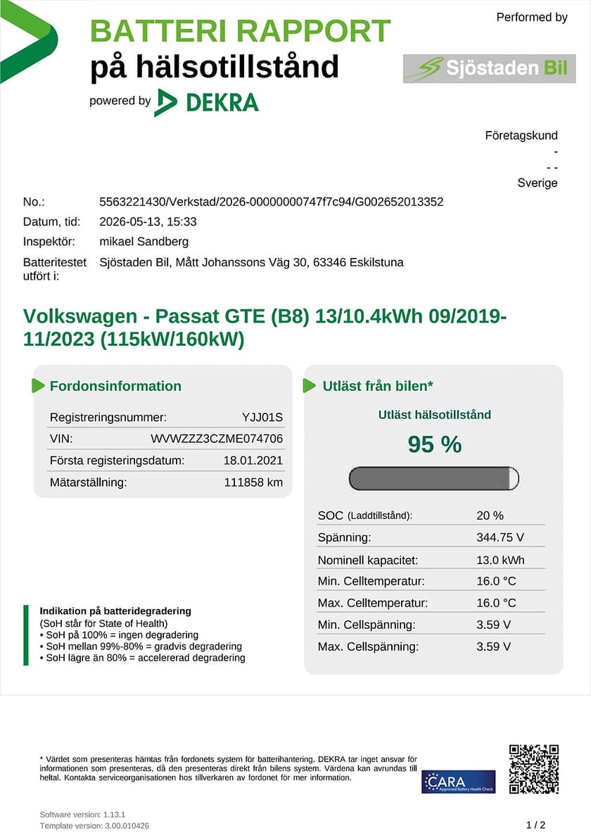 Bild 2 av Volkswagen Passat Sportscombi GTE 1.4 TSI Drag Navi Kamera