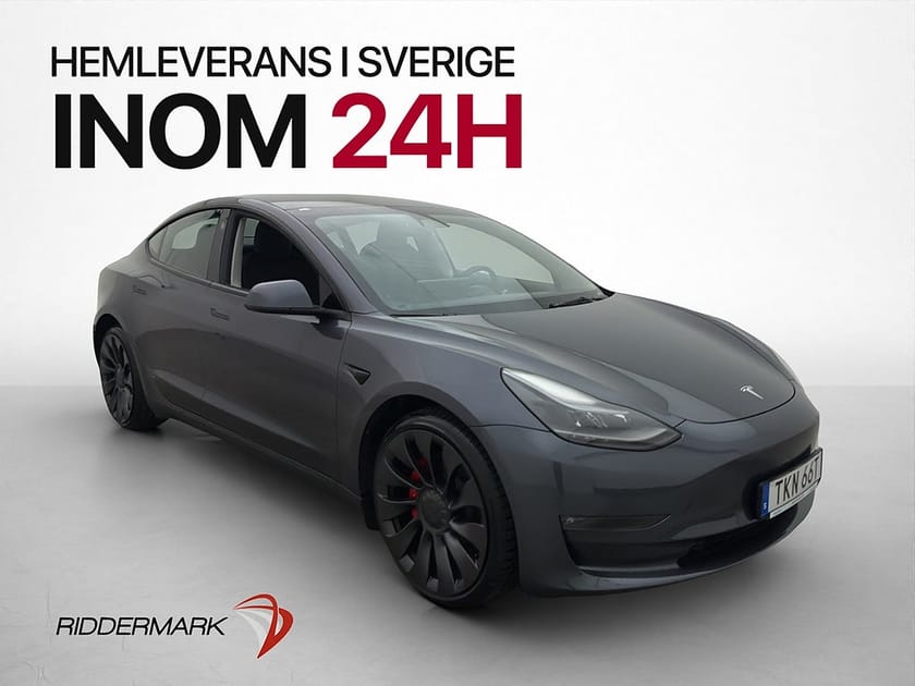 Bild 1 av Tesla Model 3 Performance Rattvärme Svensksåld