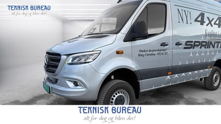 Mercedes-Benz Sprinter 319 CDI 4x4 Panel Van 190 HK. 3 seter, led , Navigasjon, cruise, ryggekamera