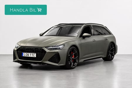Audi RS 6 Avant Performance 4.0 V8 Quattro Drag Skinn AdaptivF P-värm B-kam Rattv Pano B&O Moms 630hk