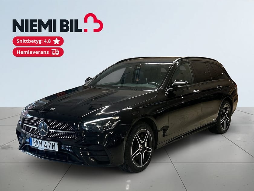 Bild 1 av Mercedes-Benz E 300 T de 4MATIC 4M AMG Line 360° HuD Rattvärme Drag Navi S&V