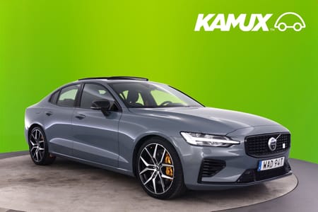 Volvo S60 Recharge T8 II AWD Polestar 456hk Pano H/K HuD 360° Navi Läder Elstol Moms