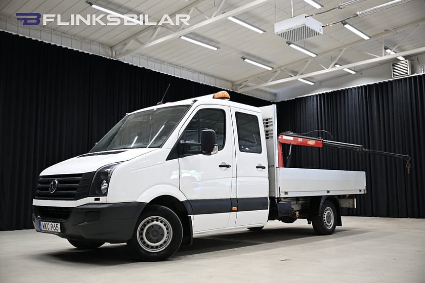 Bild 1 av Volkswagen Crafter Chassi Double Cab 163HK Dubbelhytt|Flak|Kranbil|EnÄgare|Backkamera|Moms
