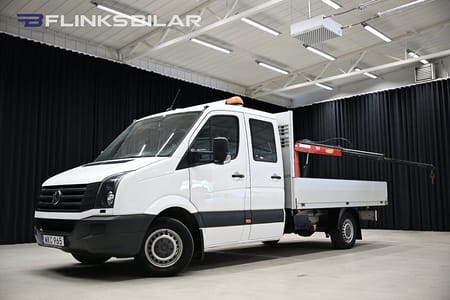 Volkswagen Crafter Chassi Double Cab 163HK Dubbelhytt|Flak|Kranbil|EnÄgare|Backkamera|Moms