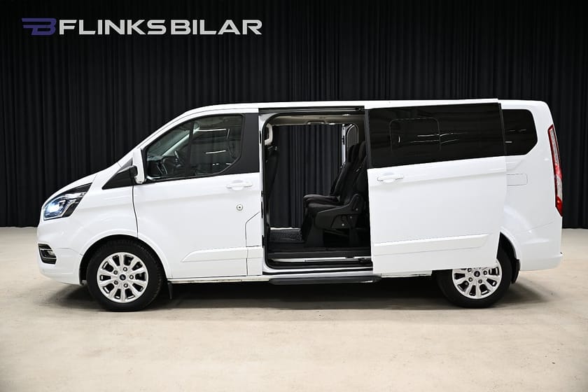 Bild 3 av Ford Tourneo Custom 320 130HK L2 Automat|9Sits|LED|Värmare|NyKamrem|Moms