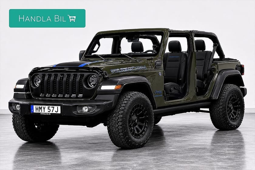 Bild 1 av Jeep Wrangler Unlimited 4xe Rubicon Diff 4x4 Alpine Skinn Drag 380hk