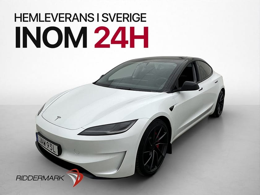 Bild 1 av Tesla Model 3 Performance Värmepump Pano Autopilot MOMS