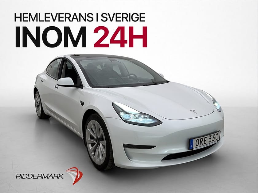 Bild 1 av Tesla Model 3 Long Range AWD 498hk MOMS Drag Pano Adp-fart