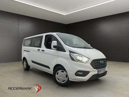 Ford Transit Custom 320 Kombi Lång 9-Sit Värm B-Kam CARPLAY Moms