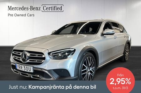 Mercedes-Benz E 220 d 4MATIC All-Terrain Avantgarde drag, skinn, 360 kamera, airmatic, innertak svart, Premiumpaket, Ränta 2.95%
