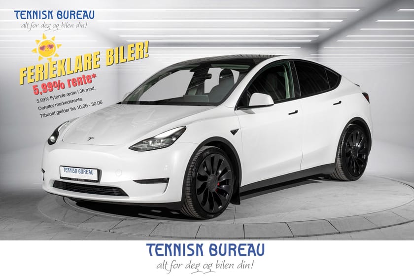 Bilde 1 av Tesla Model Y Performance Long Range AWD Performance, Matrix, 21” felger sommer