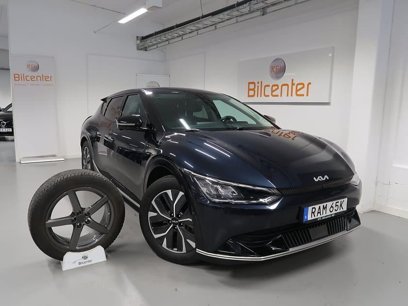 Bild 1 av Kia EV6 77.4 kWh AWD V-Däck ingår 360°-Drag-El/Ventstol-Navi-Ca