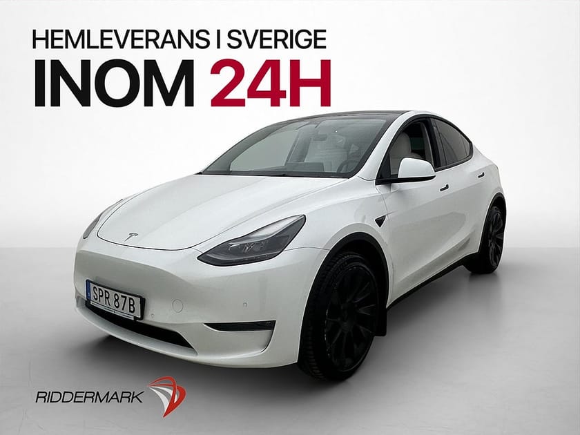 Bild 1 av Tesla Model Y Long Range AWD Pano AP Ljus interiör Sv.Såld
