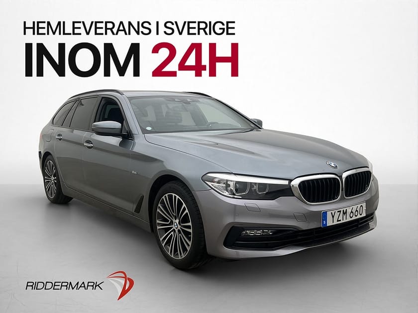 Bild 1 av BMW 520d xDrive Touring Sport line Drag HiFi Kamera Navi Två-Brukare