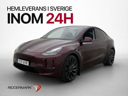 Tesla Model Y Performance AWD Dragkrok Autopilot Svensksåld