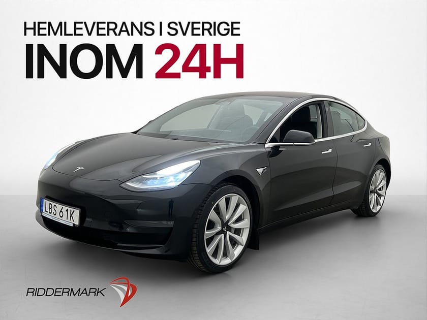 Bild 1 av Tesla Model 3 Long Range AWD Pano Autopilot Svensksåld