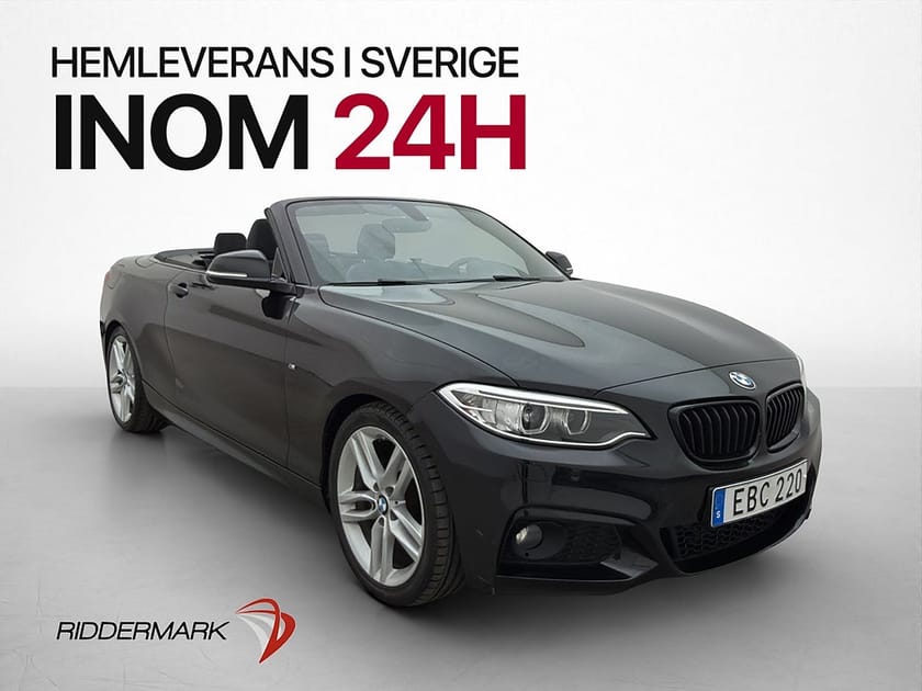 Bild 1 av BMW 220d Convertible 190hk M-Sport Navi Keyless Sportsäten