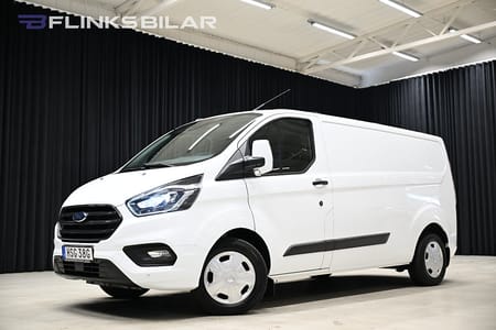 Ford Transit Custom 300 130HK L2 Automat|Inredd|Drag|Värmare|LED|Leasbar