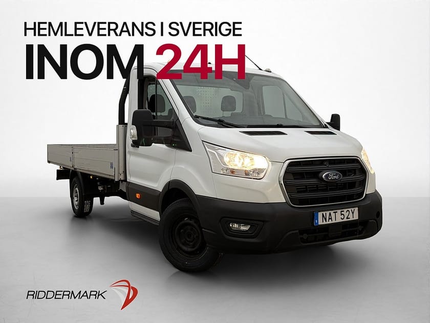 Bild 1 av Ford Transit 350 Chassi Cab FLAKBIL LÅNGFLAK Värmare Drag CARPLAY Moms