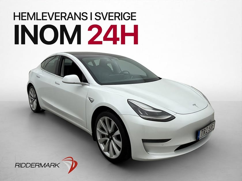 Bild 1 av Tesla Model 3 Long Range AWD Panorama Kamera Svensksåld