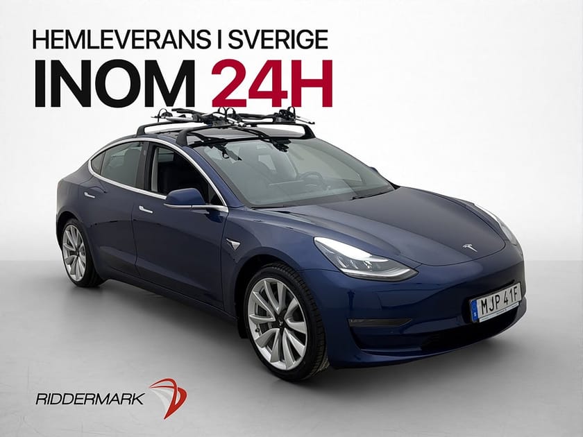 Bild 1 av Tesla Model 3 Long Range AWD Pano Kamera Skinn Navi AP