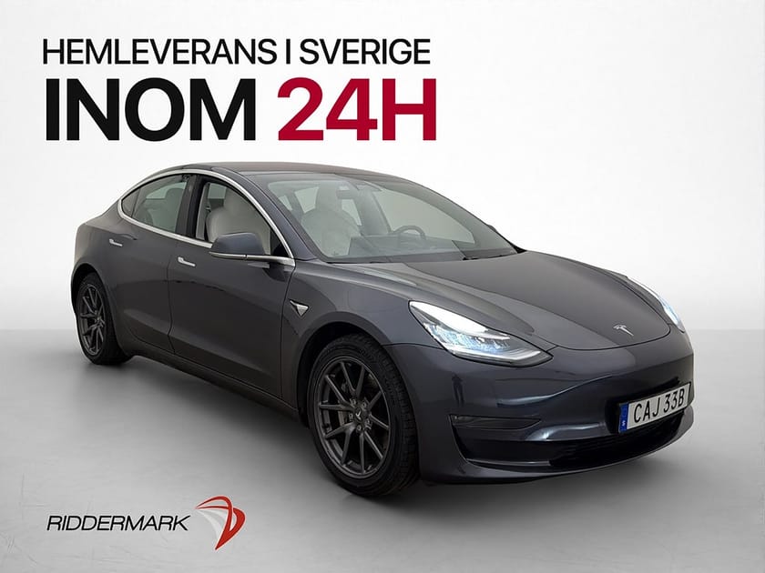 Bild 1 av Tesla Model 3 Long Range AWD Ljus Interiör Pano Kamera Skinn