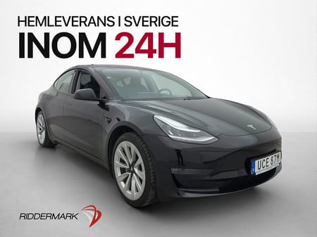 Tesla Model 3 Long Range AWD 440hk Kamera Pano Svensksåld