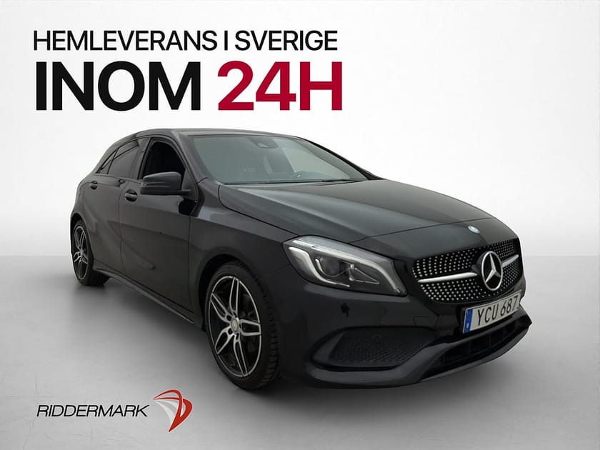 Bild 1 av Mercedes-Benz A 180 122hk AMG Line Sensorer Svart Innertak
