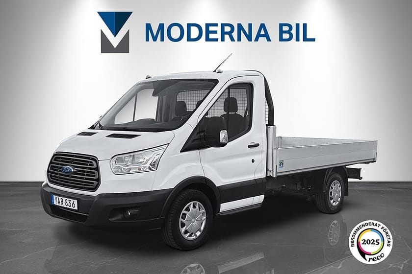 Bild 1 av Ford Transit 350 Chassi Cab 2.0 TDCi 170hk Flak Moms 3-sits Dragkrok