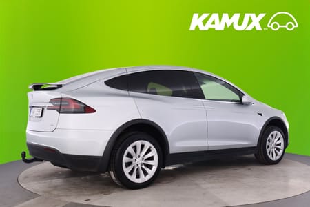 Tesla Model X 75D AWD 6-Sits Uppgrad AP GRILL PÅ KÖPET! Batteritestad Drag Kolfiber Luftfjäd
