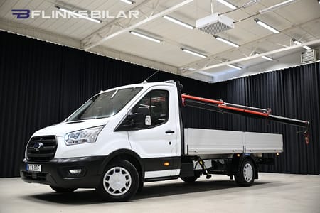 Ford Transit 350 Chassi Cab 155HK L4 Automat|Långflak|Kranbil|883Mil