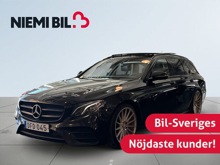 Bild 1 av Mercedes-Benz E 220 T d 9G AMG Line Drag Dvärm Kamera Panorama Navi S&V