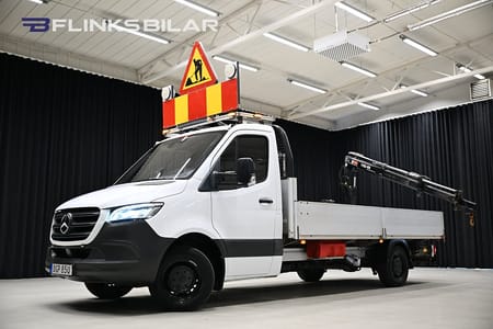 Mercedes-Benz Sprinter 316 CDI Chassi 7G 163HK Automat|Flak|Kranbil|HIAB|EnÄgare|Moms