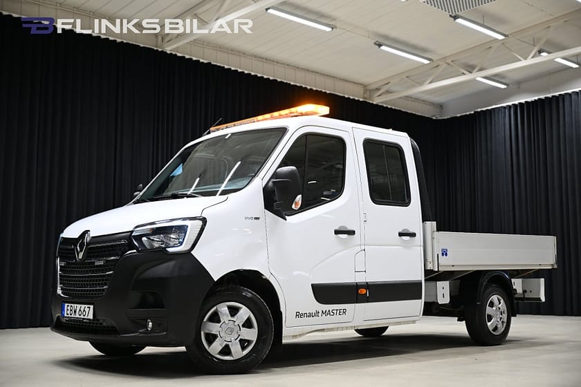 Bild 1 av Renault Master Chassi Cab dCi 180HK Dubbelhytt|Flak|Drag|Värmare|Backkamera|Moms