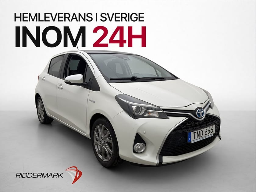 Bild 1 av Toyota Yaris Hybrid 101hk Style Panorama Kamera Keyless BT
