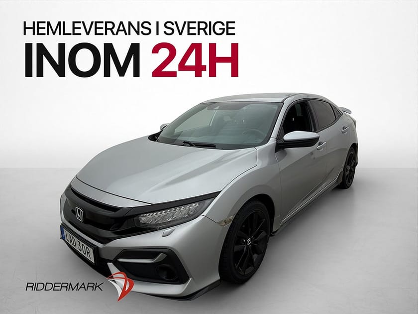 Bild 1 av Honda Civic 1.0 126hk SPORT Sidokjolar CarPlay 1-Ägare