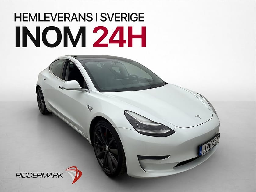 Bild 1 av Tesla Model 3 Performance Kamera Navi Skinn Svensksåld