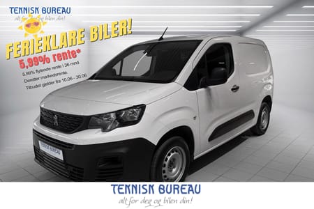 Peugeot Partner L1 76 HK MANUELL | KROK | 3 SETER | FULL HISTORIKK