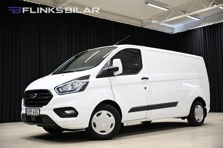 Ford Transit Custom 300 130HK L2|Automat|Inredd|Drag|Värmare|Lågmil|Moms