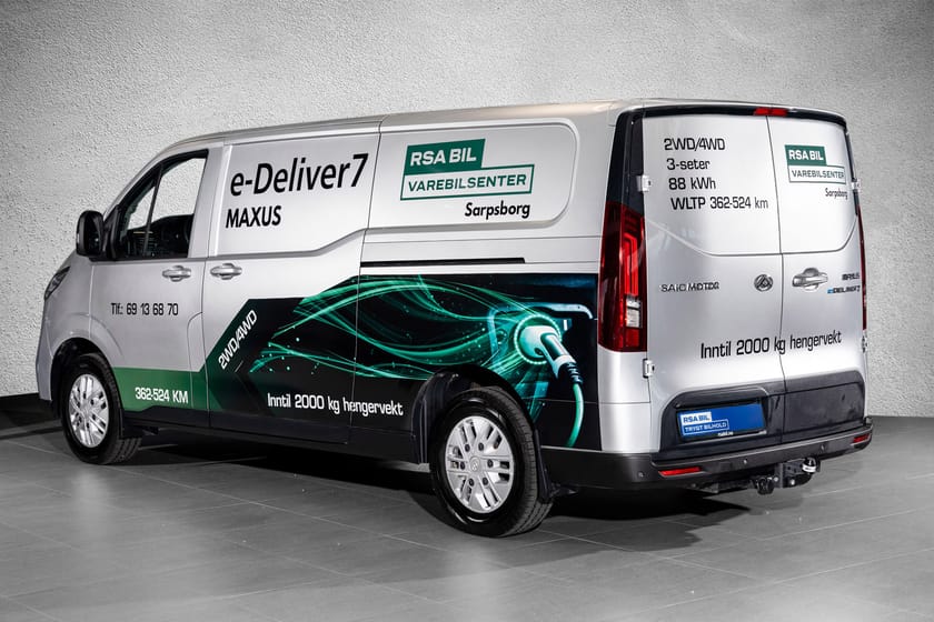 Bilde 3 av Maxus e-Deliver 7 Hengerfeste, 2 sett hjul, Leveringsklar!