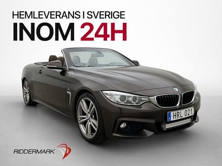 BMW 430d Convertible 430 258hk M Sport Svensksåld Hardtop Sensorer Skinn
