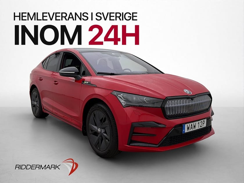Bild 1 av Škoda Enyaq Coupé RS iV Skoda Värm Pano Canton Drag HUD 360° MOMS