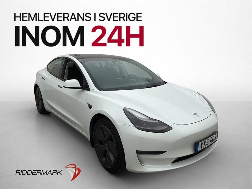 Bild 1 av Tesla Model 3 Long Range AWD Pano Kamera Skinn AP Värmare