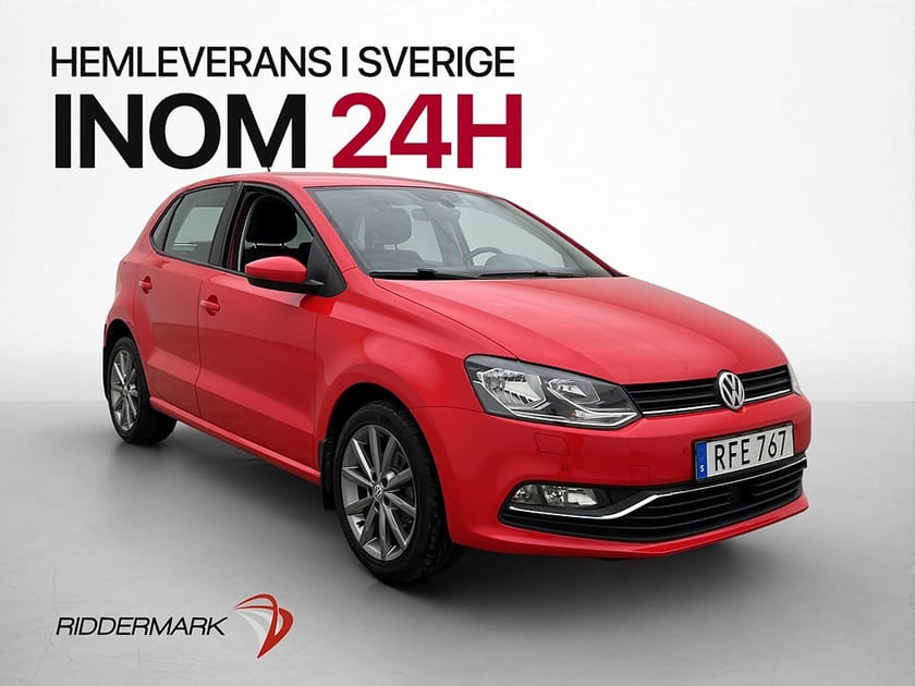 Bild 1 av Volkswagen Polo TSI 90hk P-Sensorer Bluetooth Farthållare